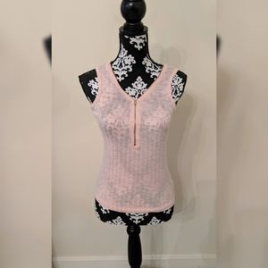 5/$25 Light pink zip up top.